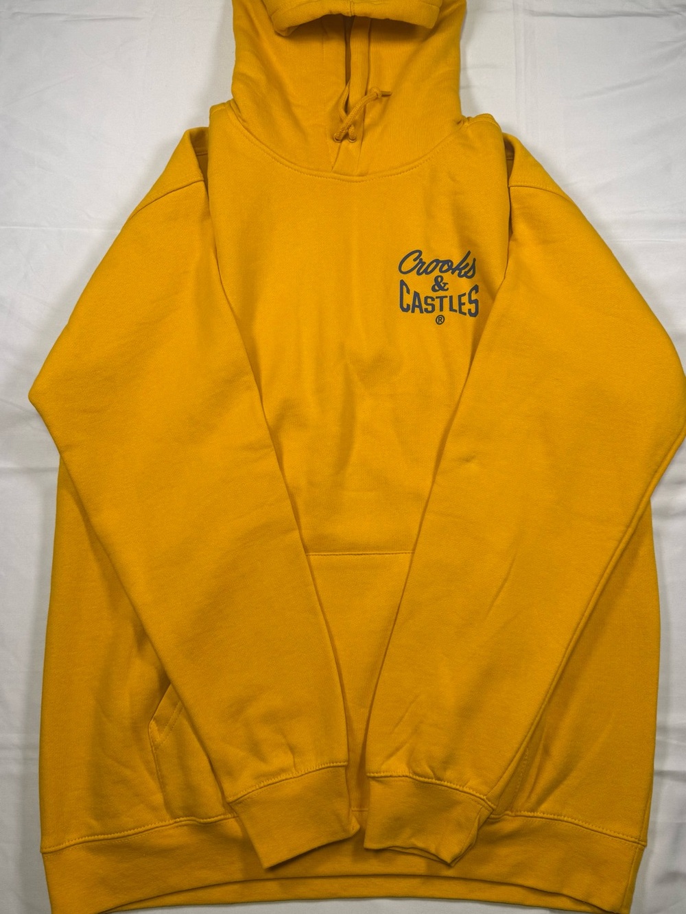Crooks & Castles Golden Yellow Logo Hoodie - L